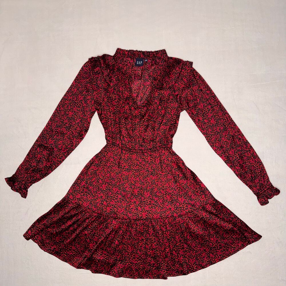Gap XXS Red Black Dress